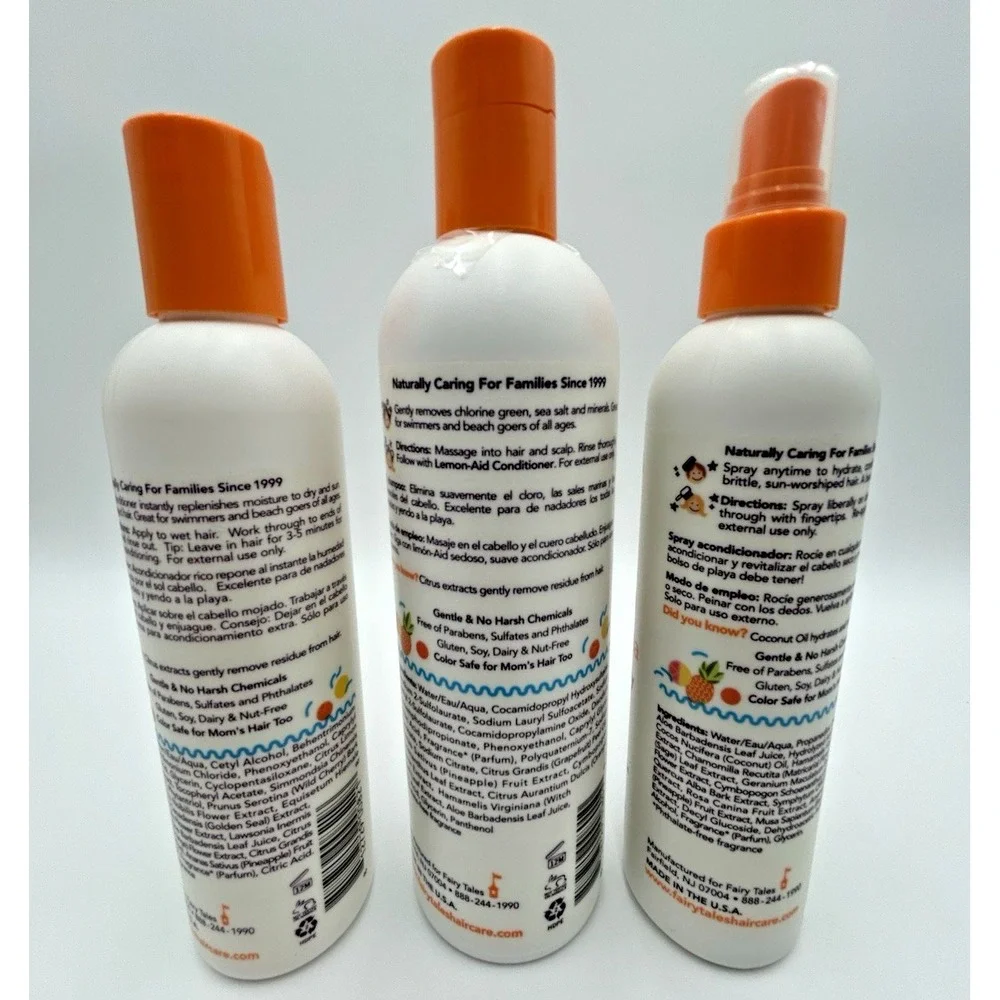 Fairy Tales Sun & Swim Shampoo 12oz & Conditioner 8oz Set &‎ After Sun Spray